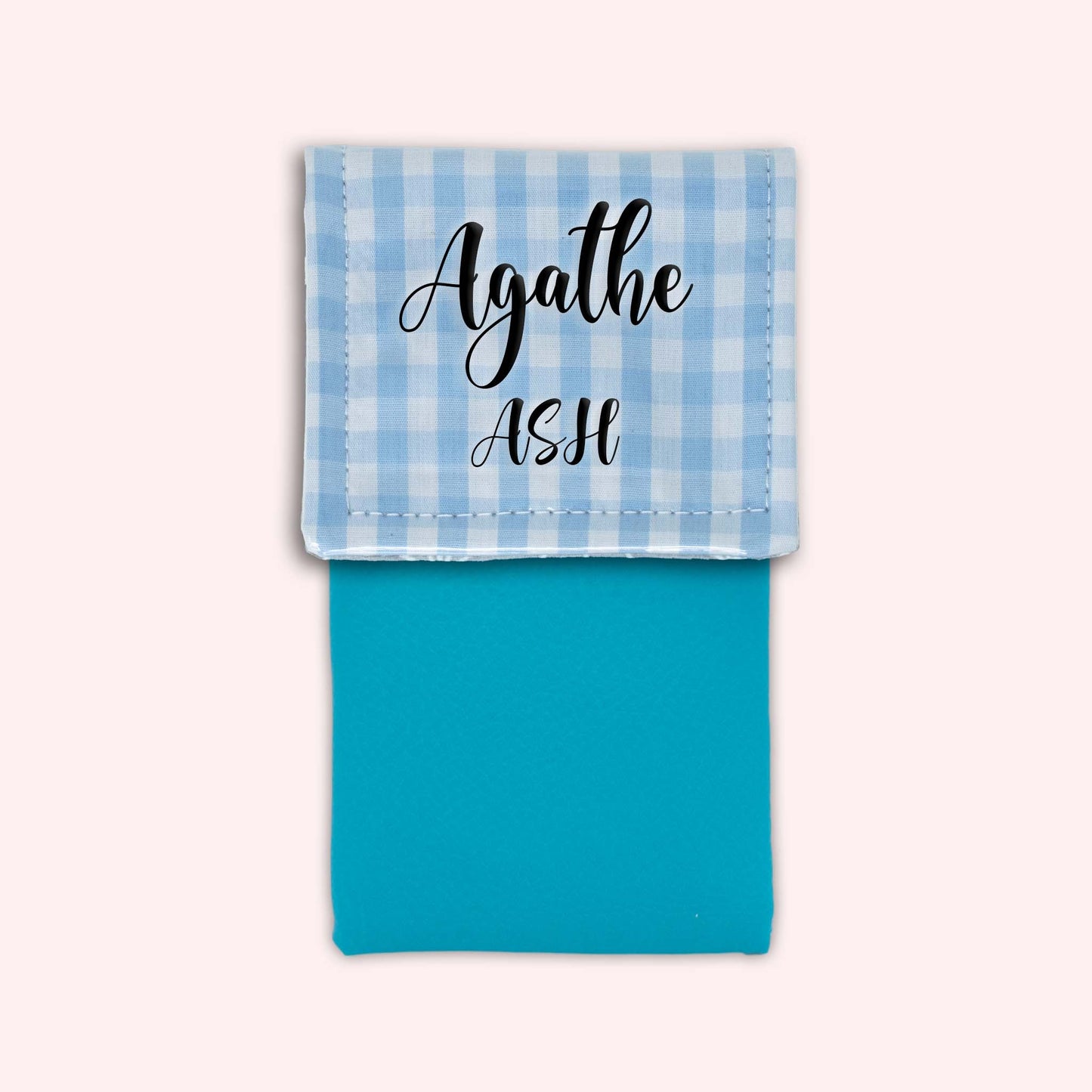 Pochette aimantée Vichy Azur