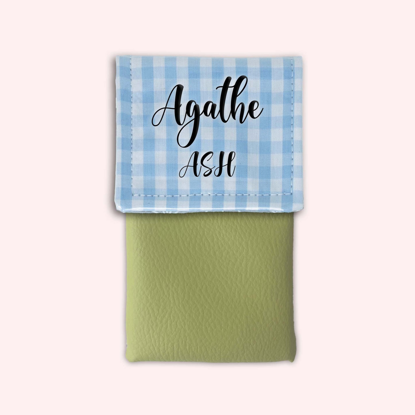 Pochette aimantée Vichy Azur