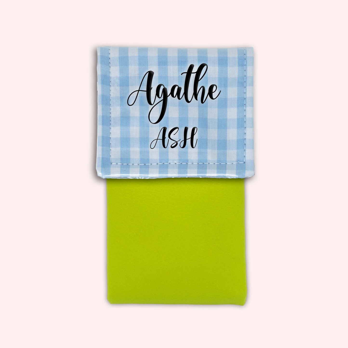 Pochette aimantée Vichy Azur
