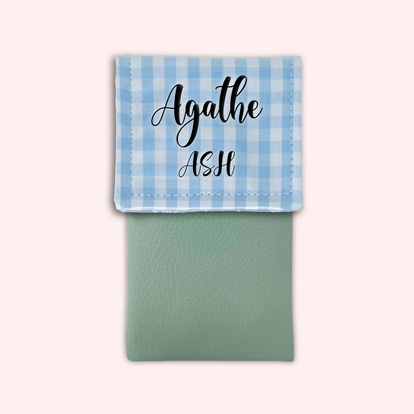 Pochette aimantée Vichy Azur