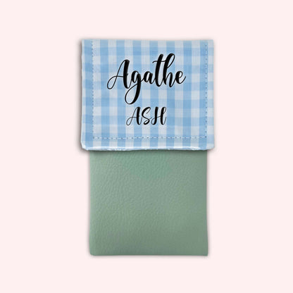 Pochette aimantée Vichy Azur