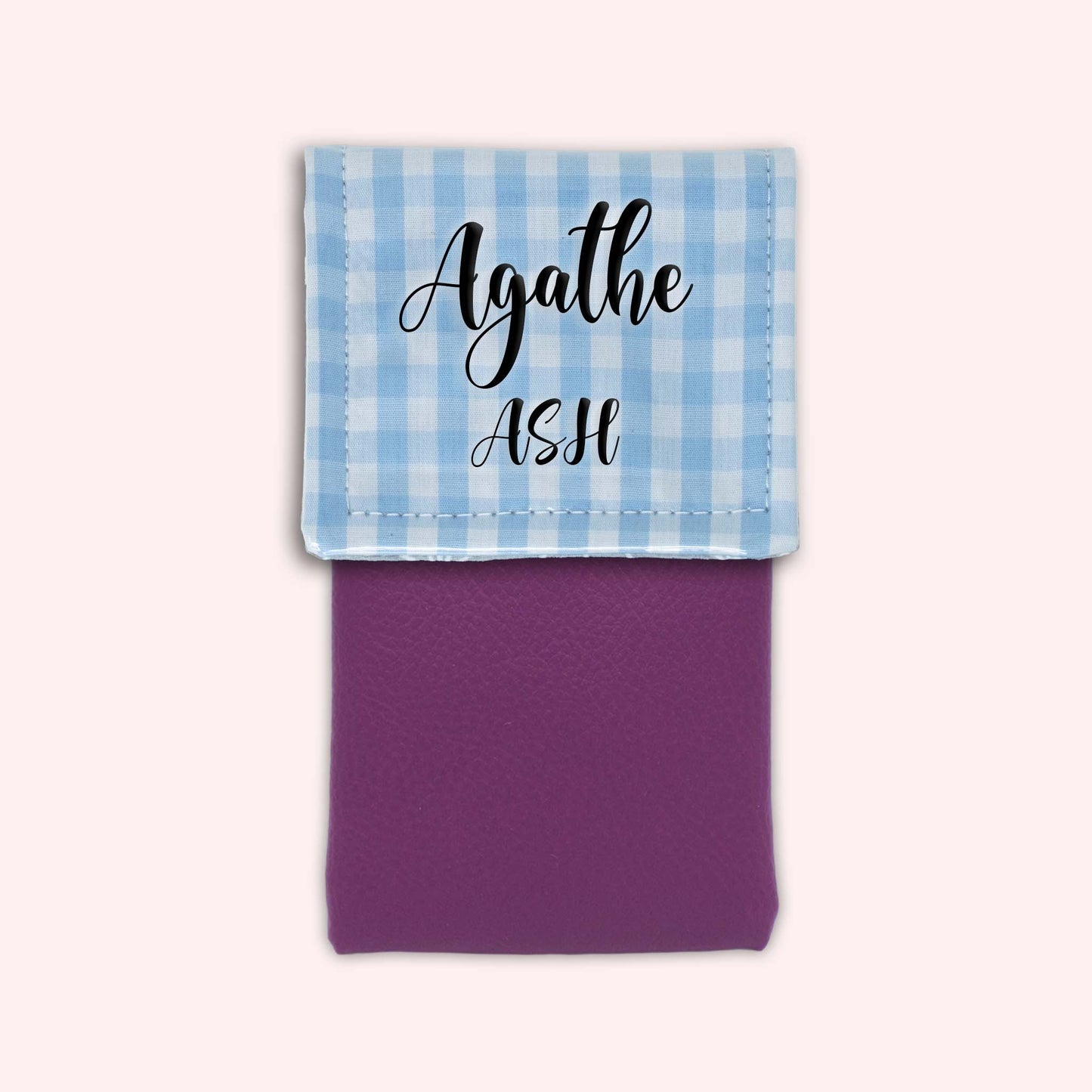 Pochette aimantée Vichy Azur