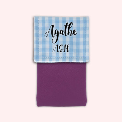 Pochette aimantée Vichy Azur