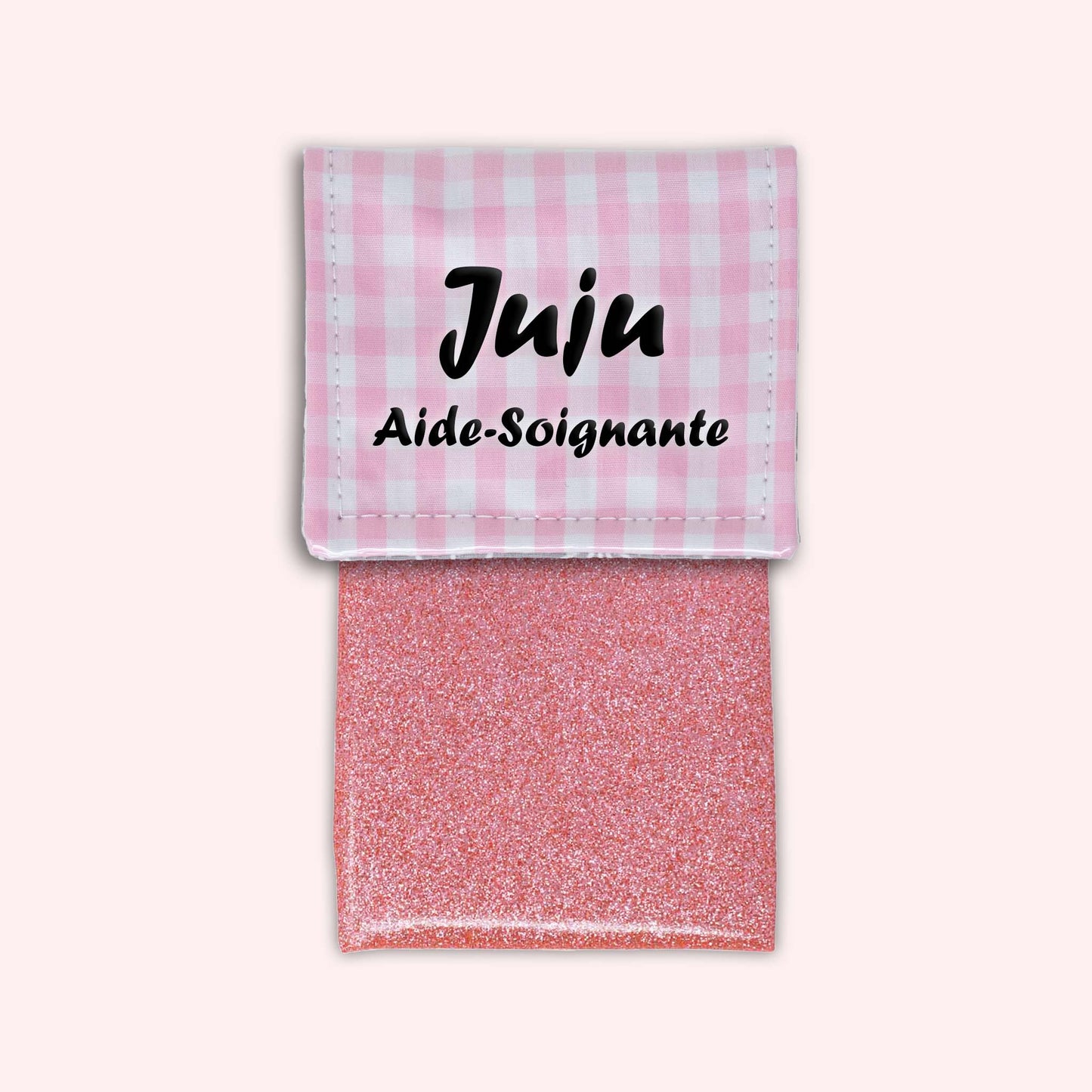 Pochette aimantée Vichy Blush