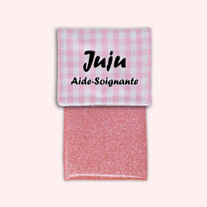 Pochette aimantée Vichy Blush