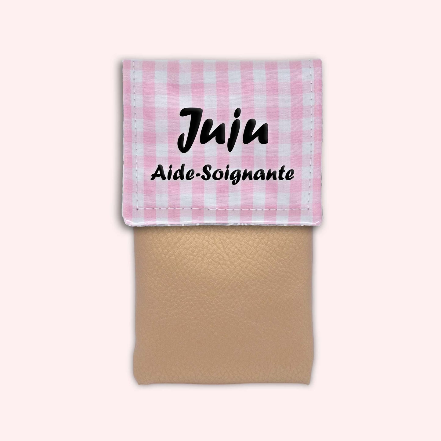 Pochette aimantée Vichy Blush