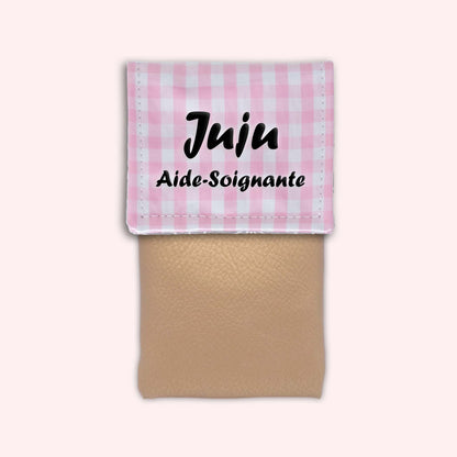Pochette aimantée Vichy Blush