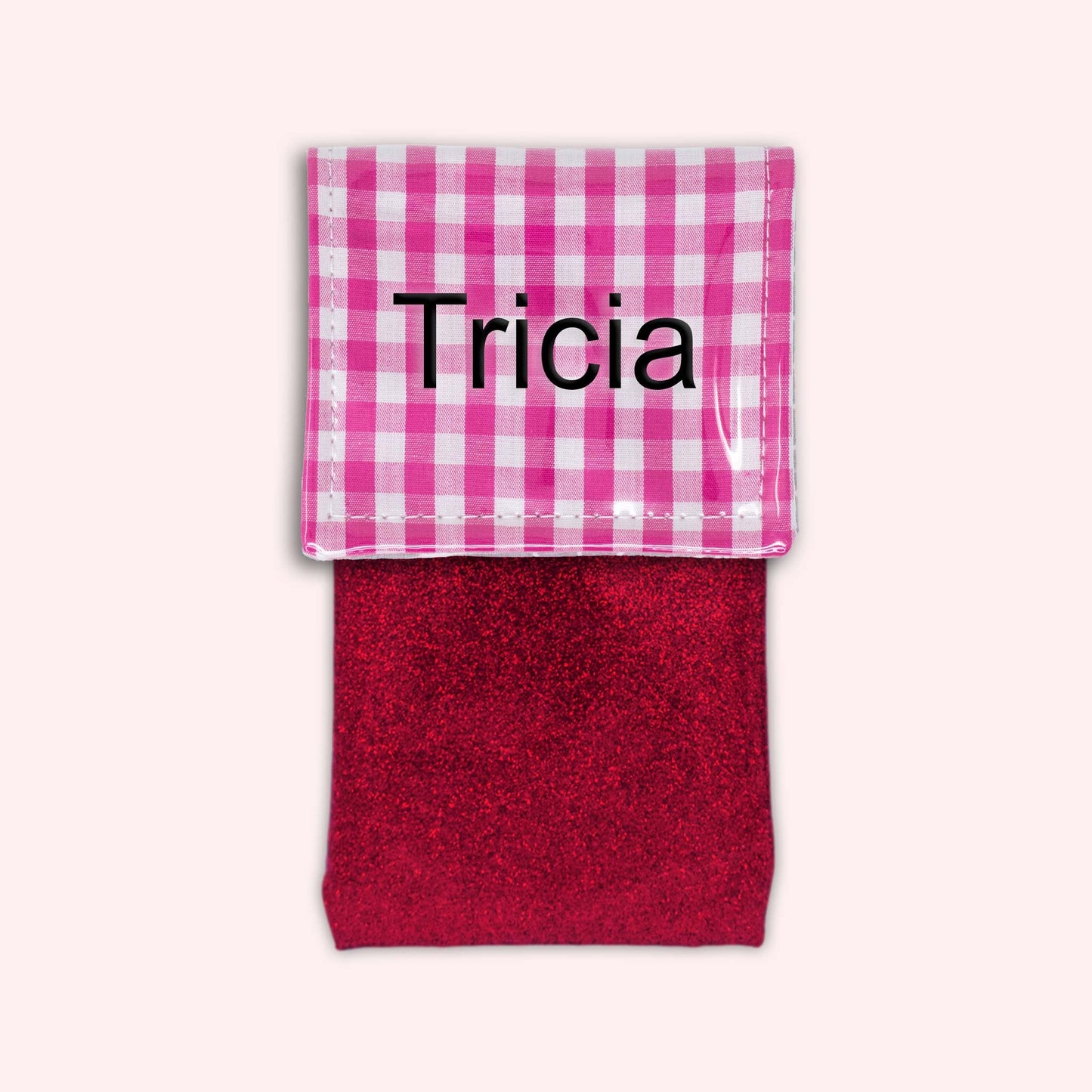 Pochette aimantée Vichy Fuchsia