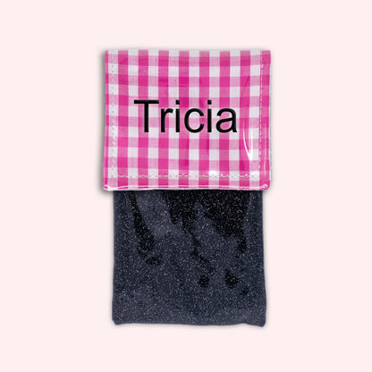Pochette aimantée Vichy Fuchsia