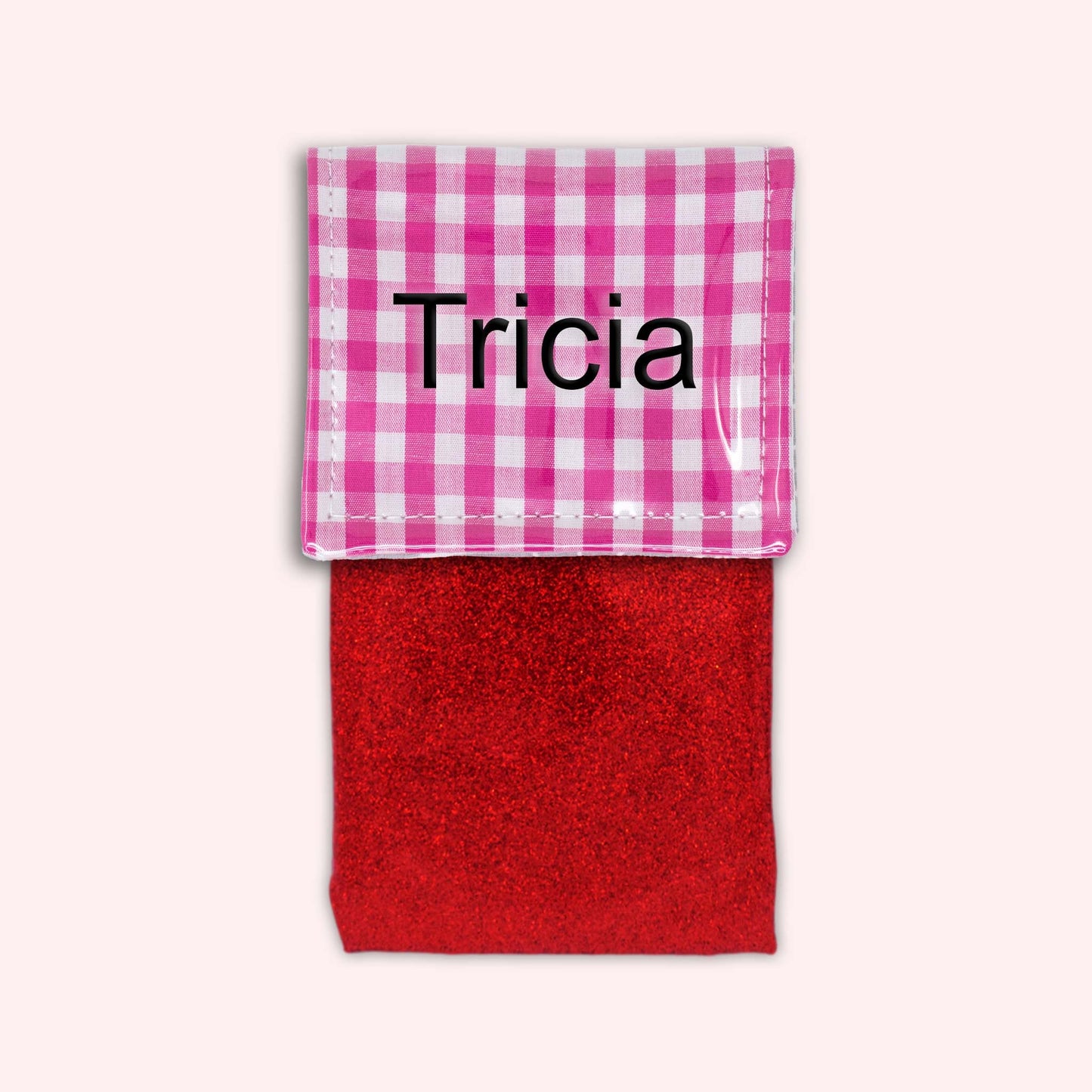Pochette aimantée Vichy Fuchsia