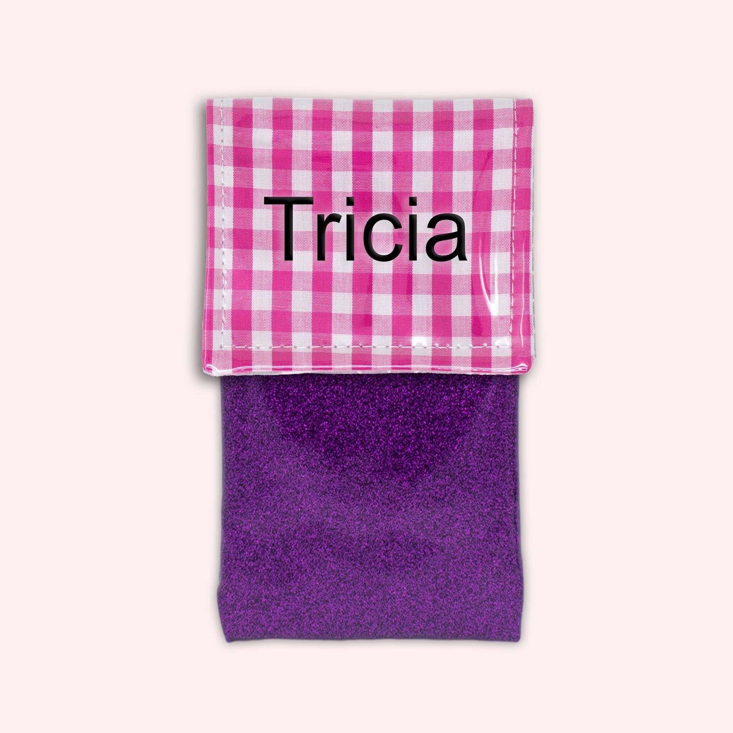 Pochette aimantée Vichy Fuchsia