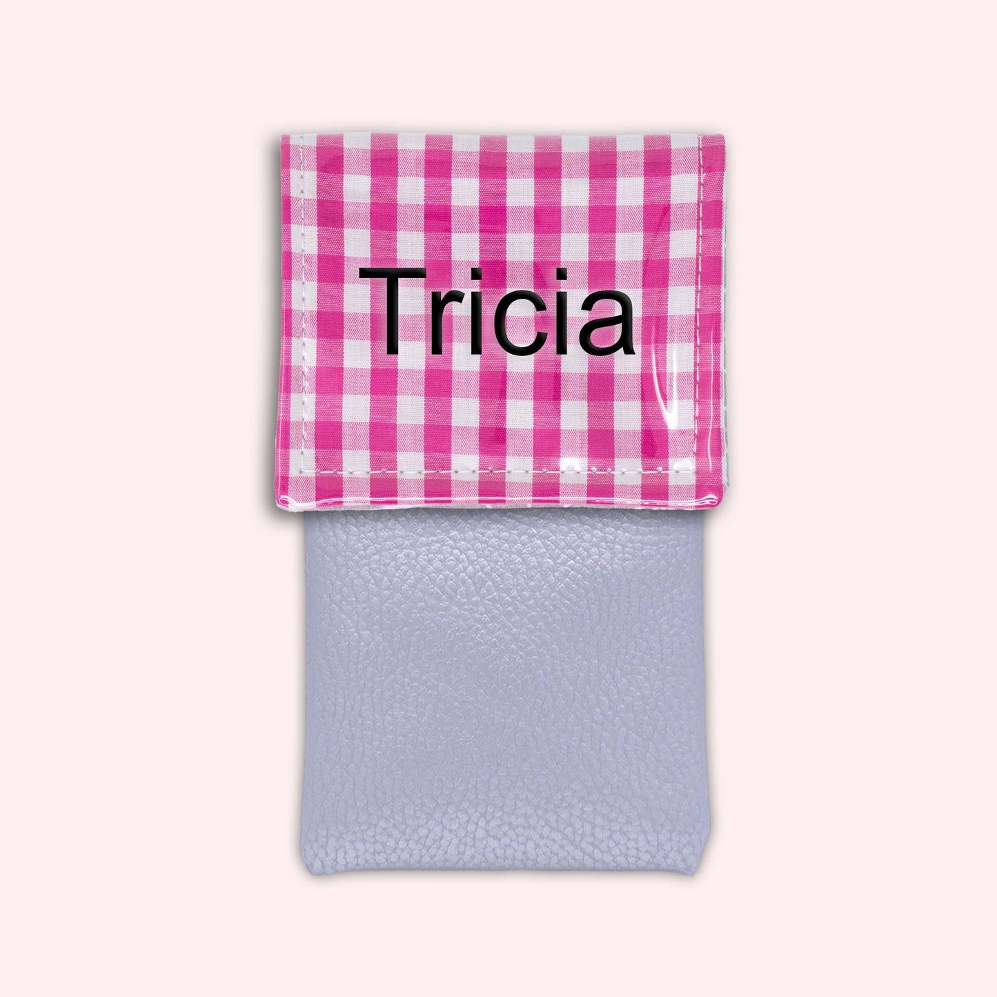 Pochette aimantée Vichy Fuchsia