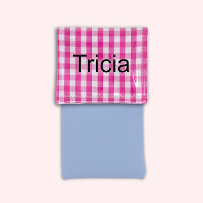 Pochette aimantée Vichy Fuchsia