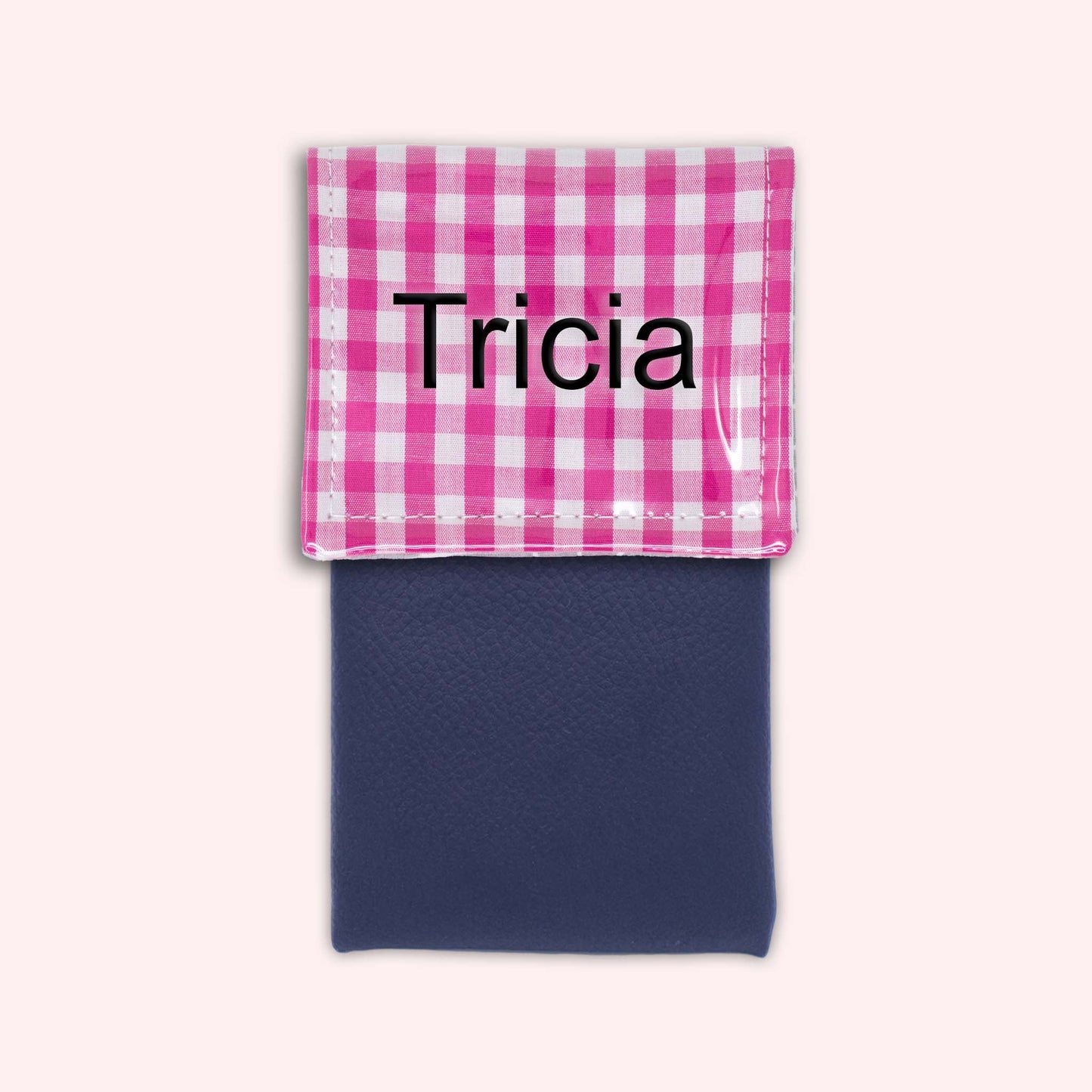 Pochette aimantée Vichy Fuchsia