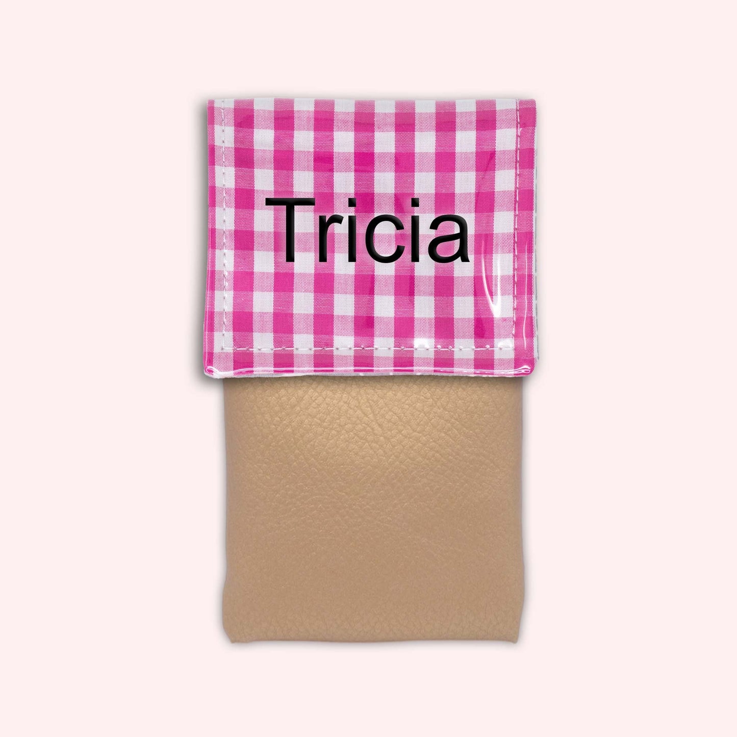 Pochette aimantée Vichy Fuchsia