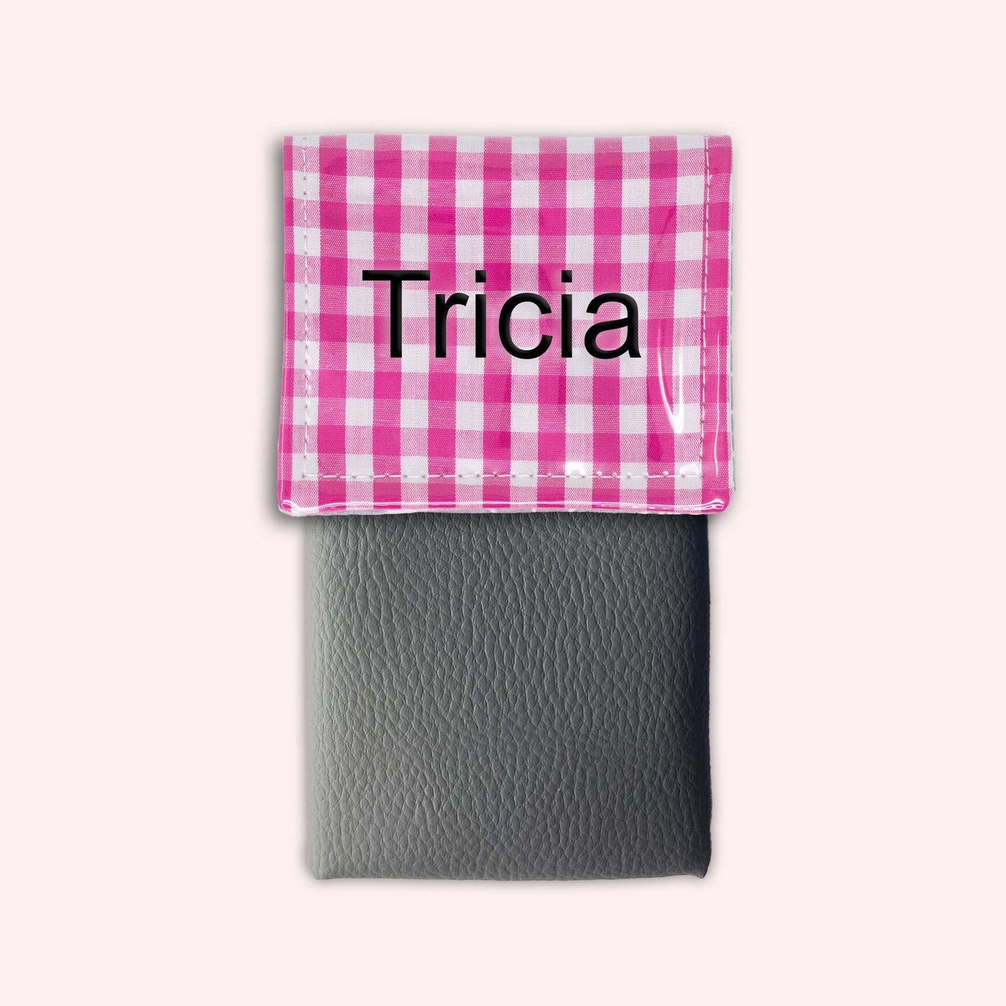 Pochette aimantée Vichy Fuchsia