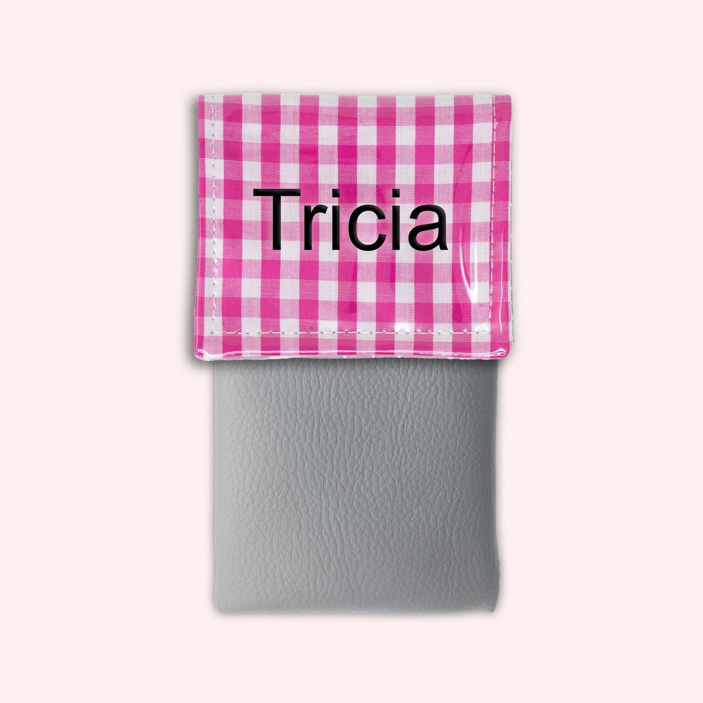 Pochette aimantée Vichy Fuchsia