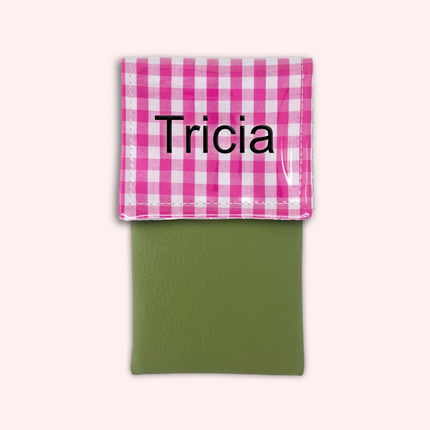 Pochette aimantée Vichy Fuchsia