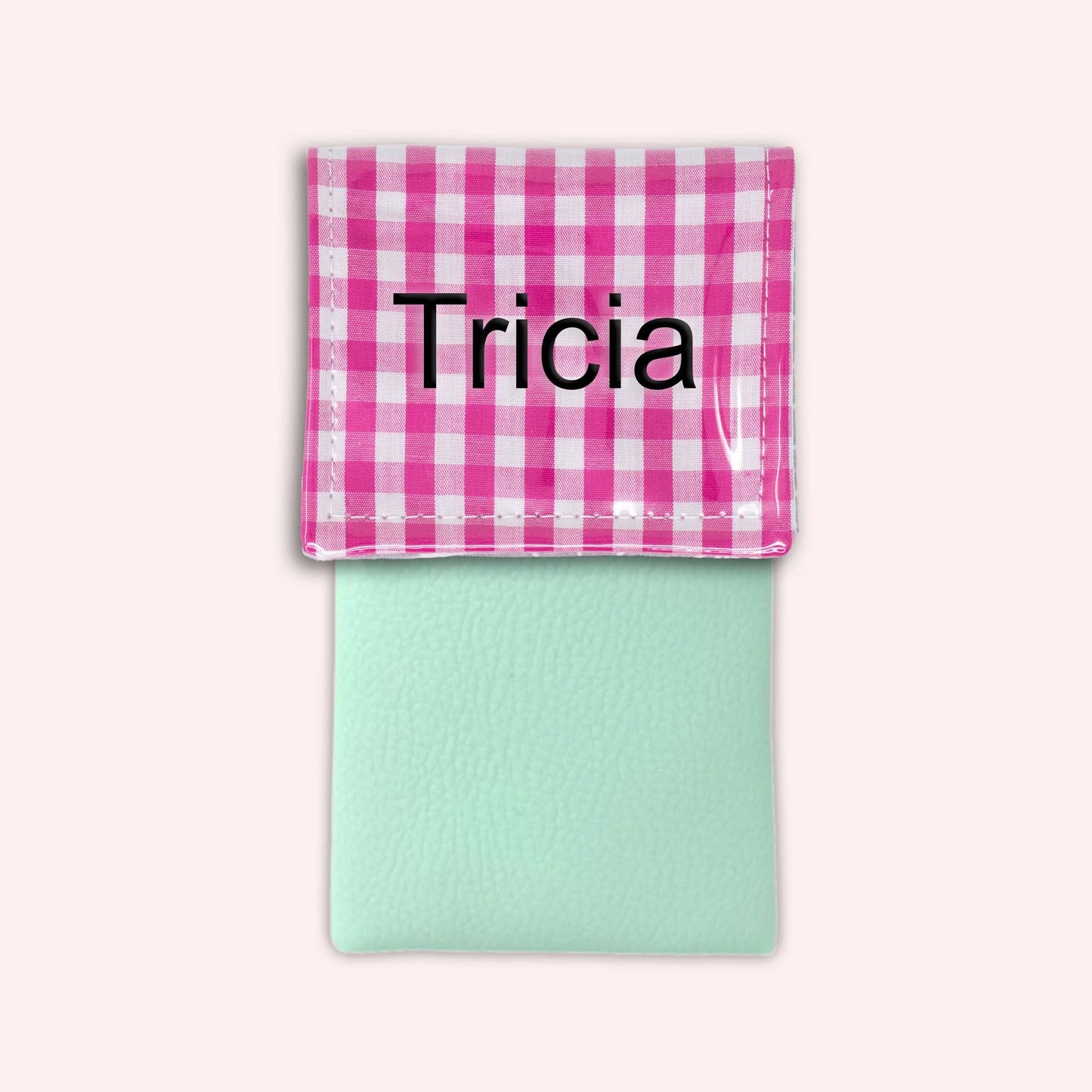 Pochette aimantée Vichy Fuchsia