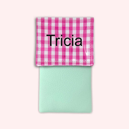 Pochette aimantée Vichy Fuchsia