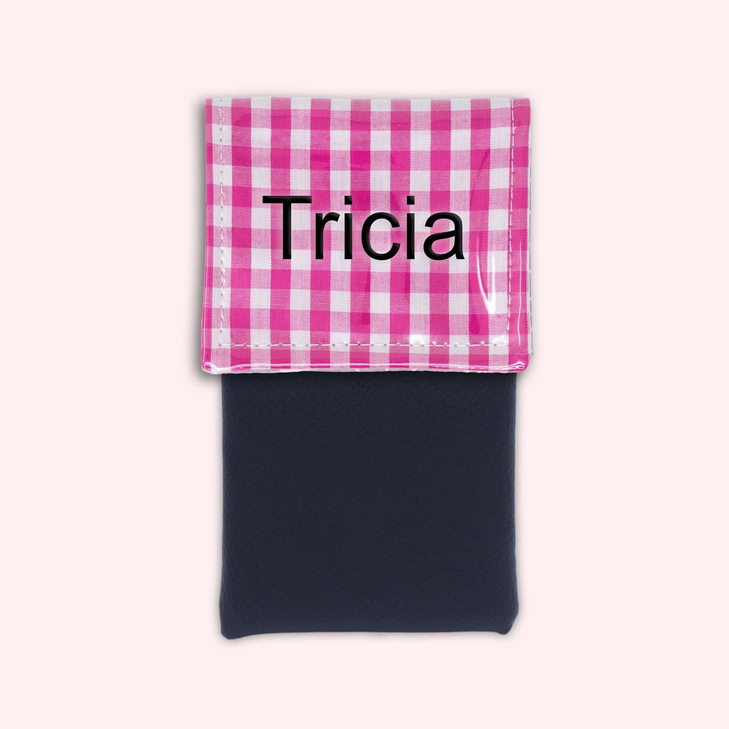 Pochette aimantée Vichy Fuchsia