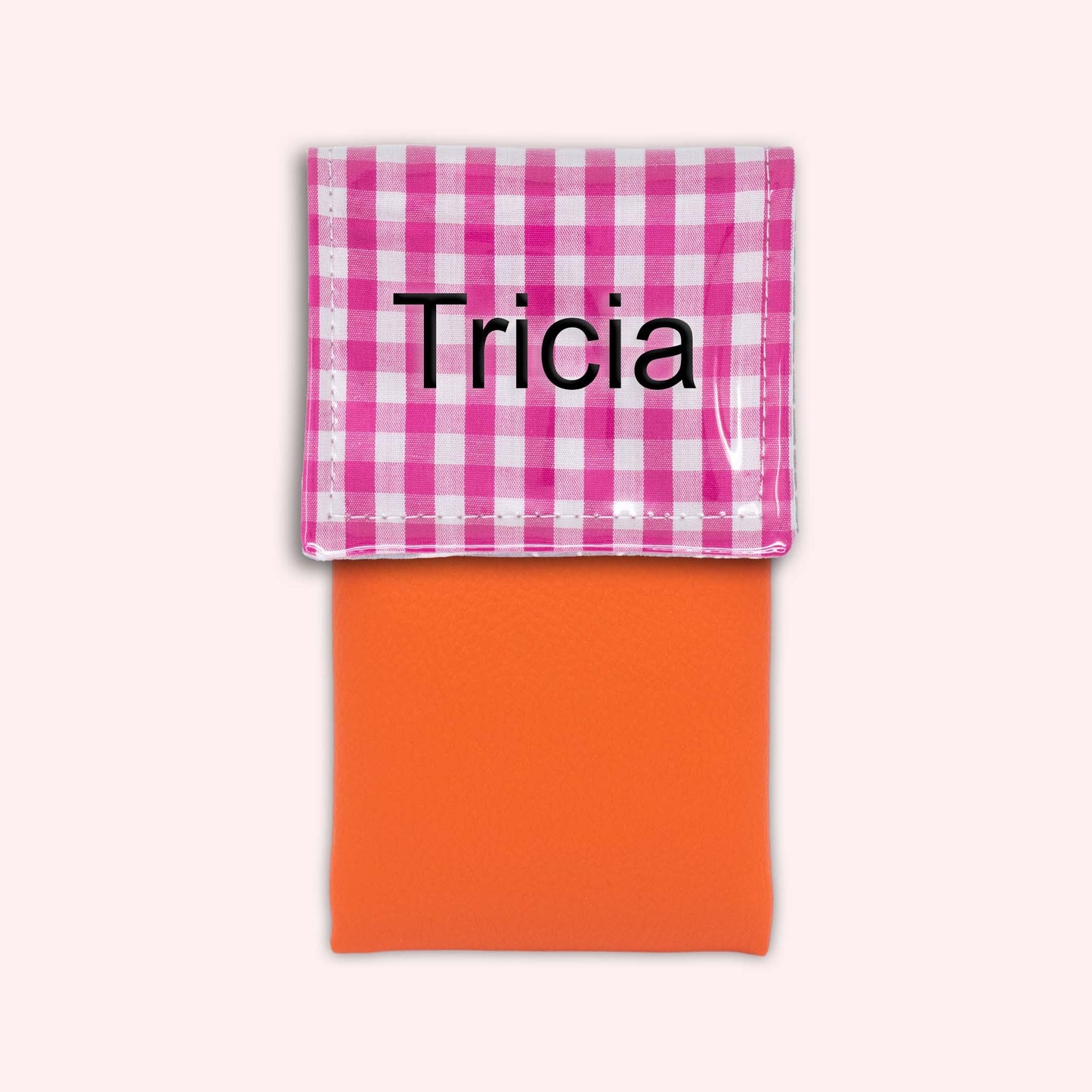 Pochette aimantée Vichy Fuchsia