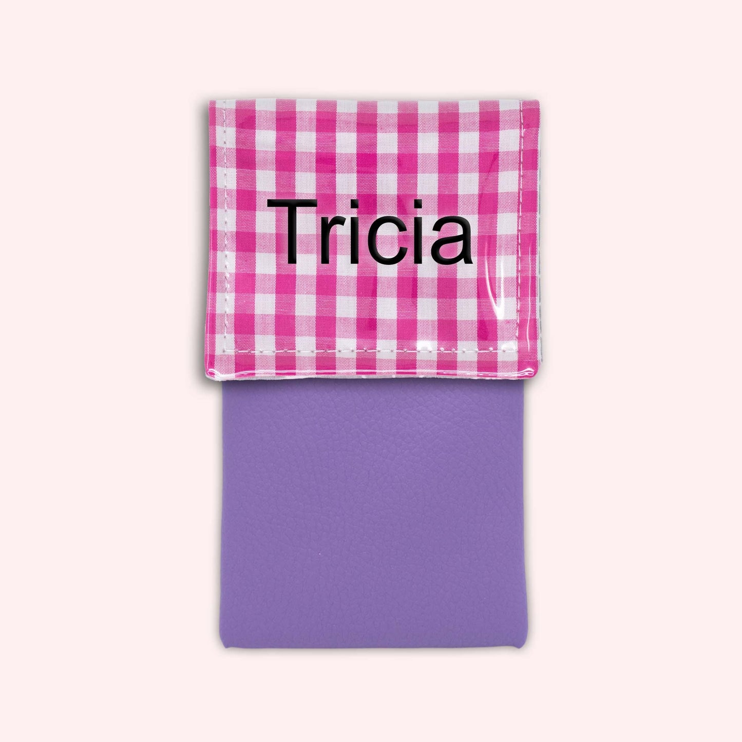 Pochette aimantée Vichy Fuchsia