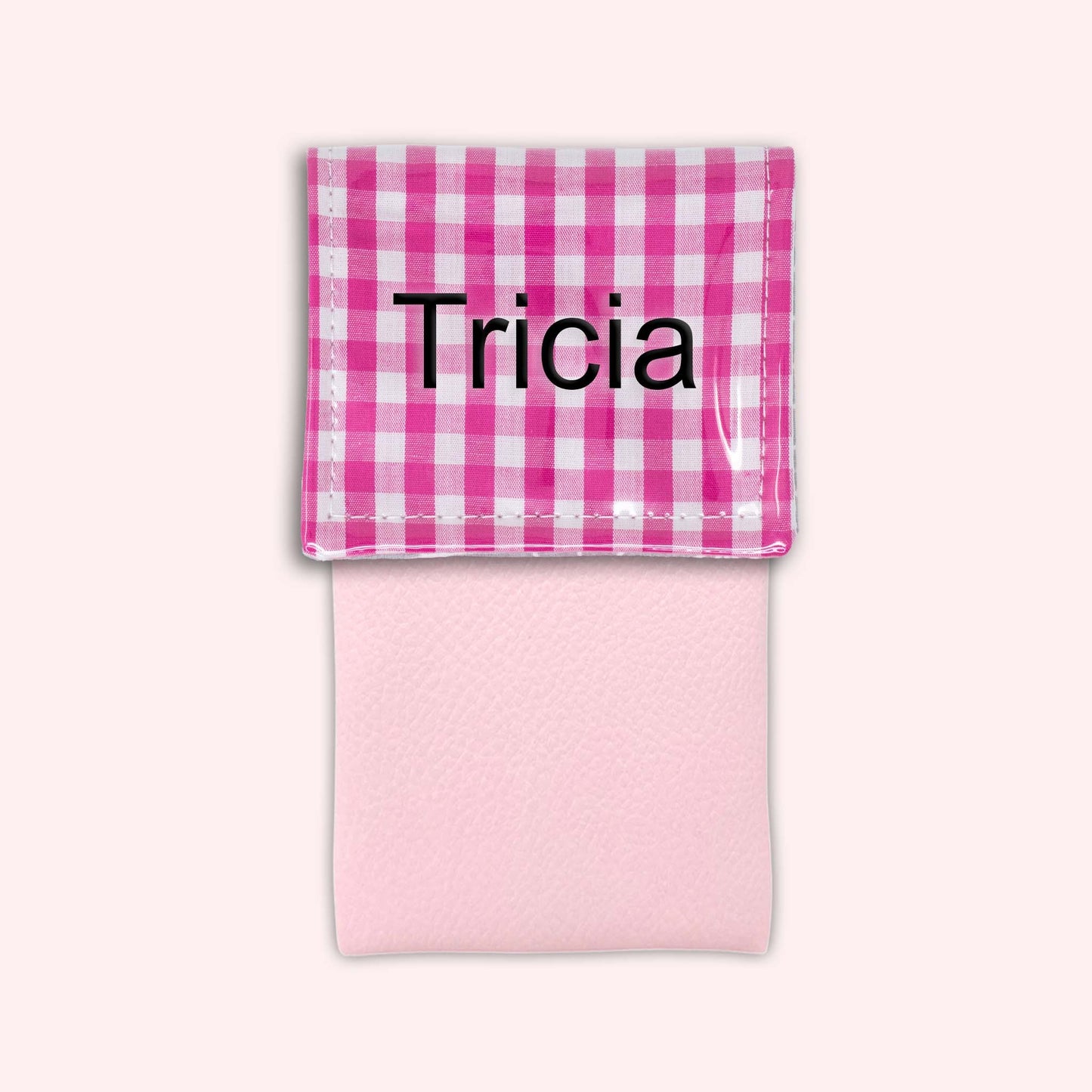 Pochette aimantée Vichy Fuchsia