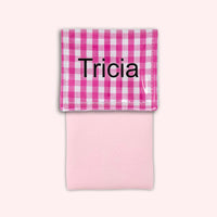 Pochette aimantée Vichy Fuchsia