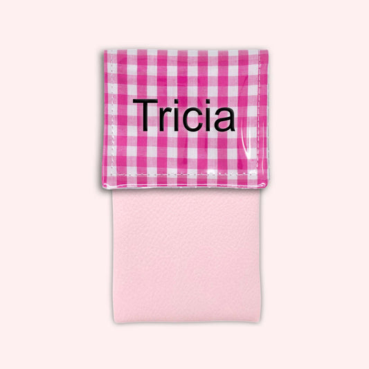 Pochette aimantée Vichy Fuchsia