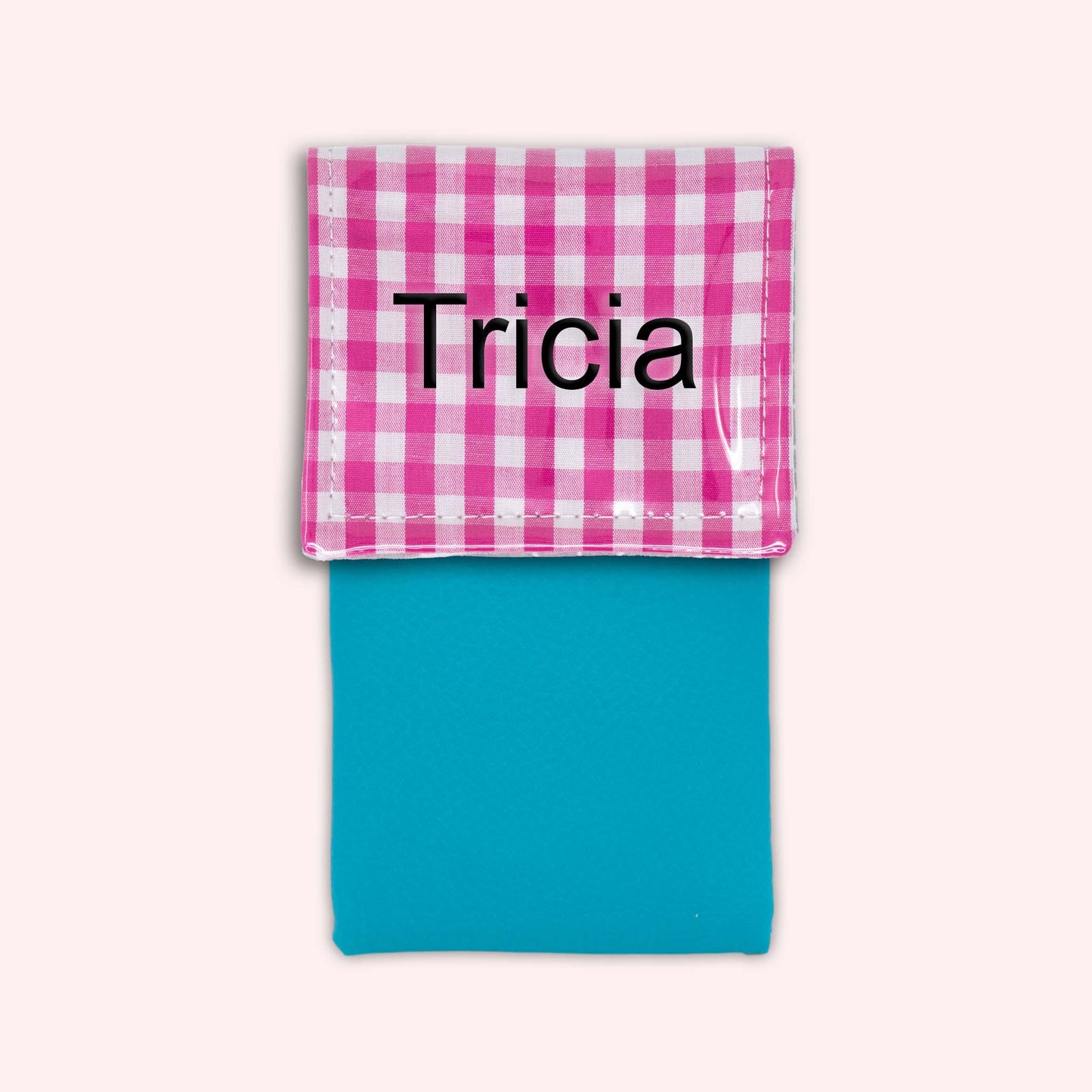 Pochette aimantée Vichy Fuchsia