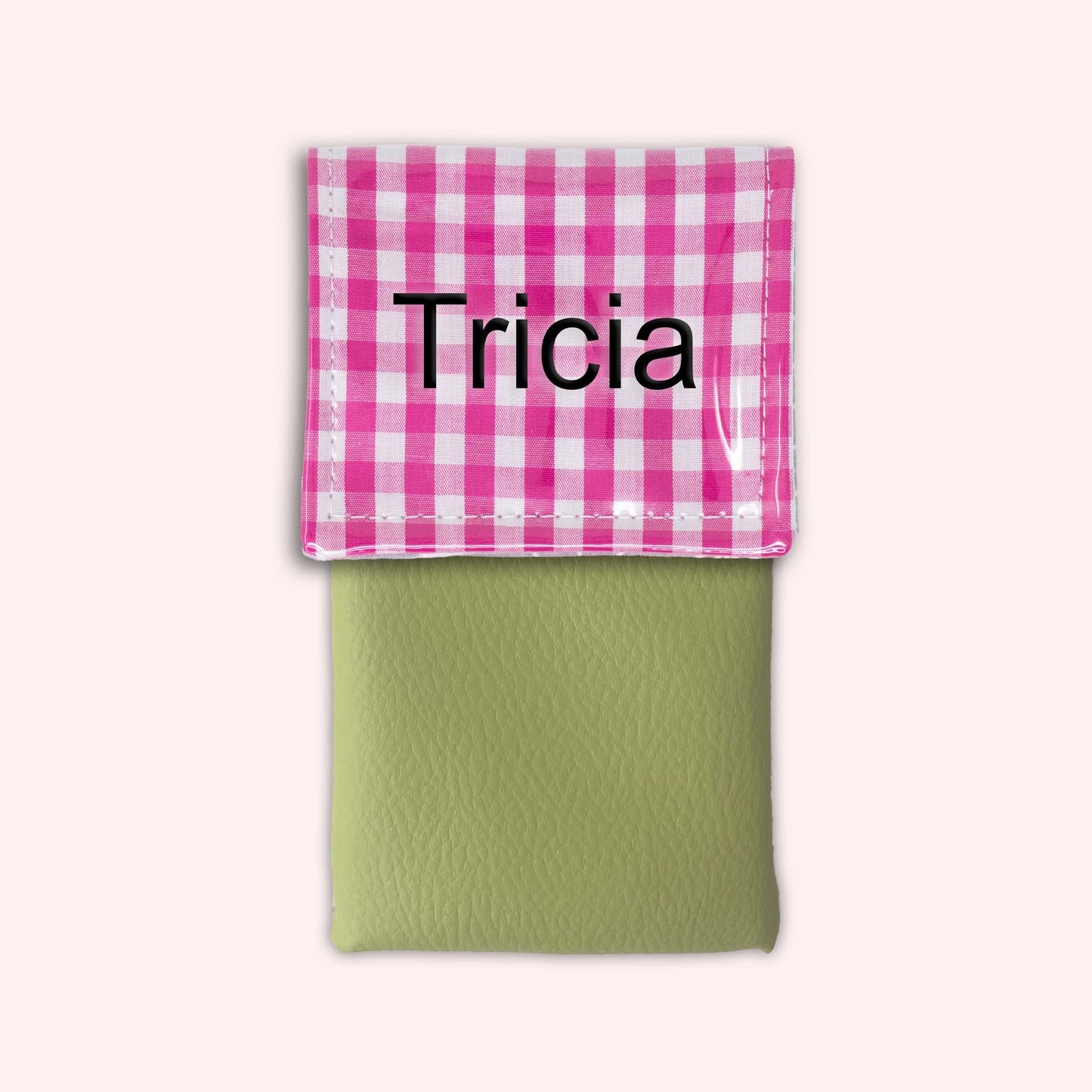 Pochette aimantée Vichy Fuchsia