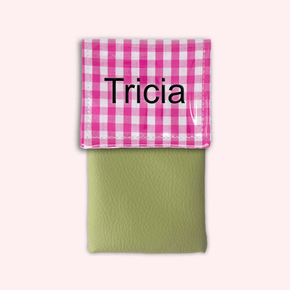 Pochette aimantée Vichy Fuchsia