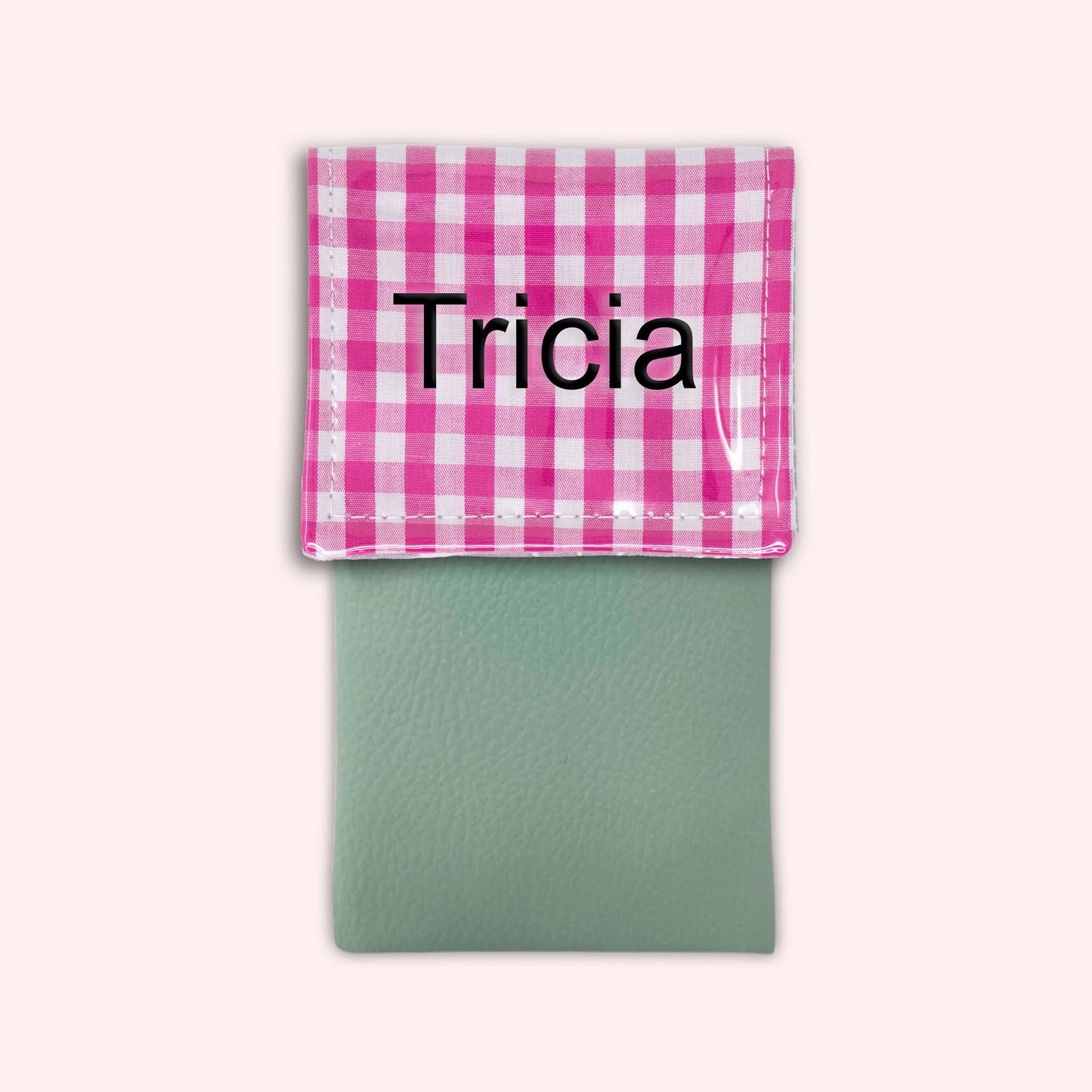 Pochette aimantée Vichy Fuchsia