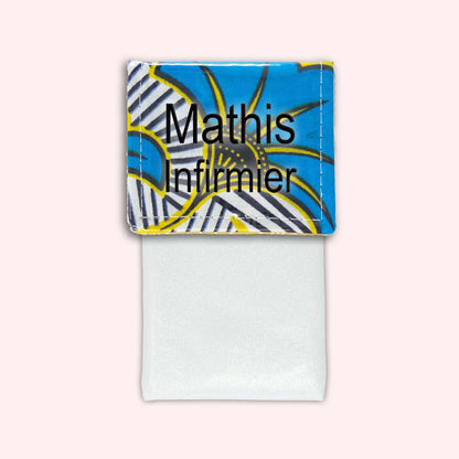 Pochette aimantée Wax Jaune et Bleu