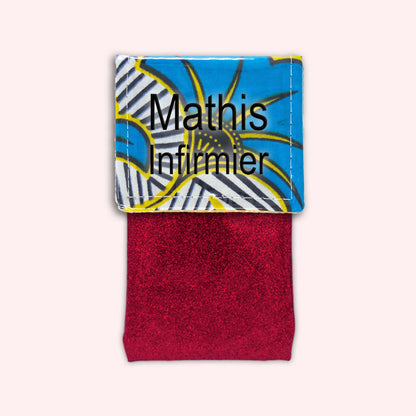 Pochette aimantée Wax Jaune et Bleu