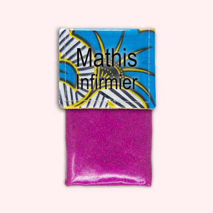 Pochette aimantée Wax Jaune et Bleu