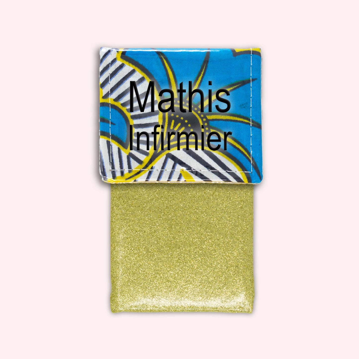 Pochette aimantée Wax Jaune et Bleu
