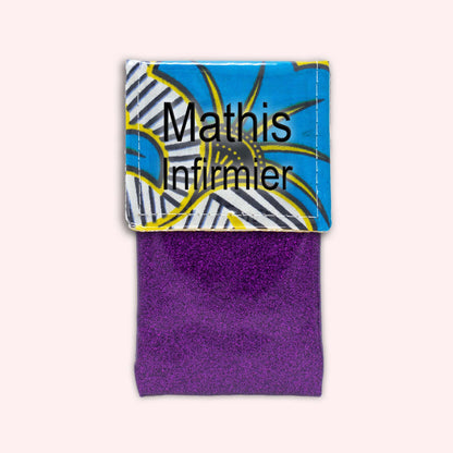 Pochette aimantée Wax Jaune et Bleu