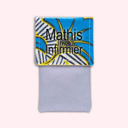 Pochette aimantée Wax Jaune et Bleu
