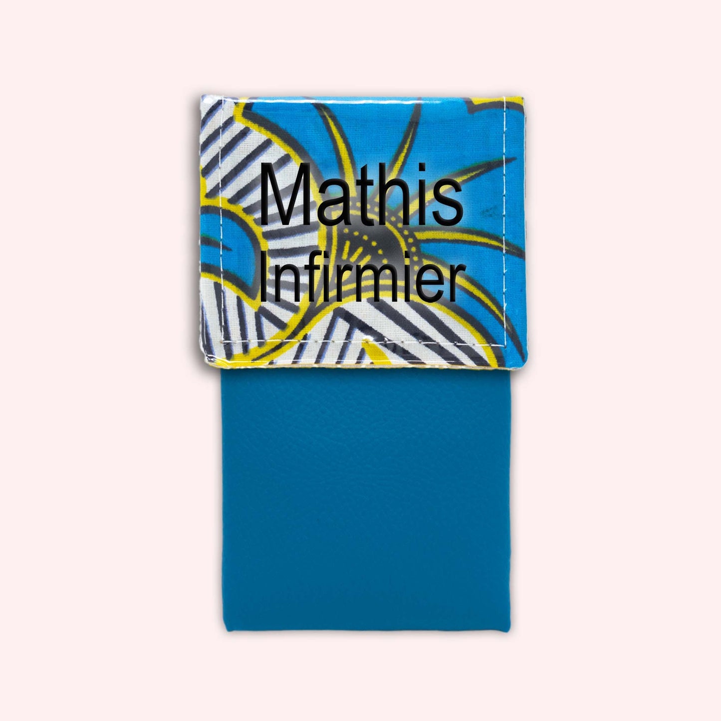 Pochette aimantée Wax Jaune et Bleu