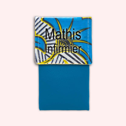 Pochette aimantée Wax Jaune et Bleu