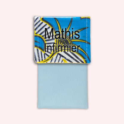 Pochette aimantée Wax Jaune et Bleu