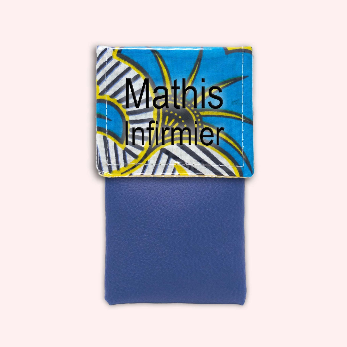 Pochette aimantée Wax Jaune et Bleu