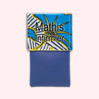 Pochette aimantée Wax Jaune et Bleu