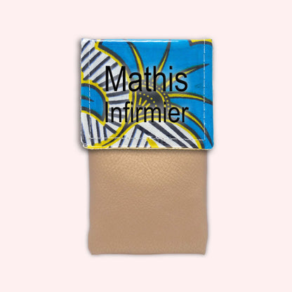 Pochette aimantée Wax Jaune et Bleu