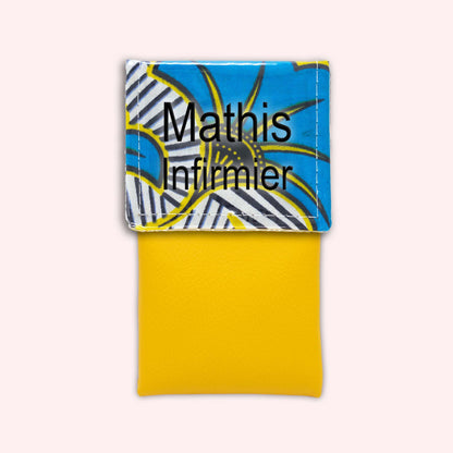 Pochette aimantée Wax Jaune et Bleu