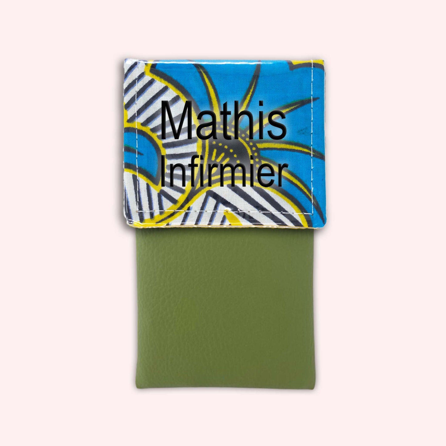 Pochette aimantée Wax Jaune et Bleu
