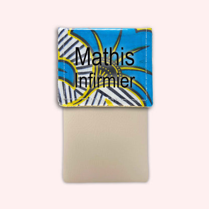 Pochette aimantée Wax Jaune et Bleu