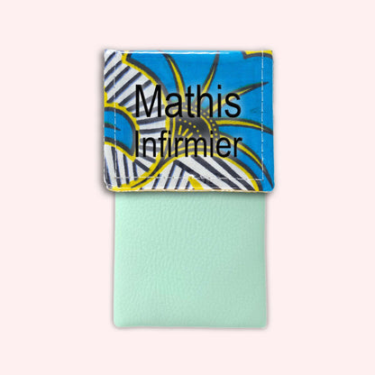 Pochette aimantée Wax Jaune et Bleu